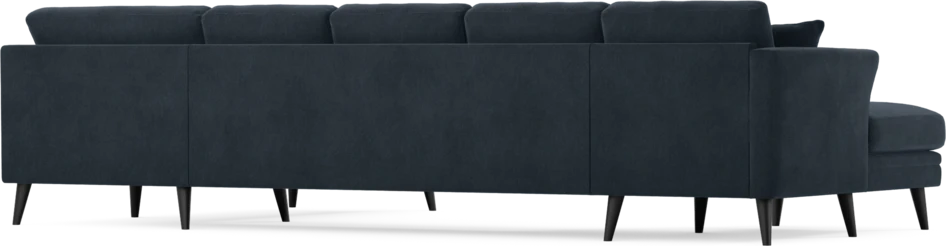 Eden - 3-sits soffa med schäslong vänster och divan höger - Blå