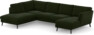Madison Lux - 2-sits soffa med divan vänster och schäslong höger - Grön