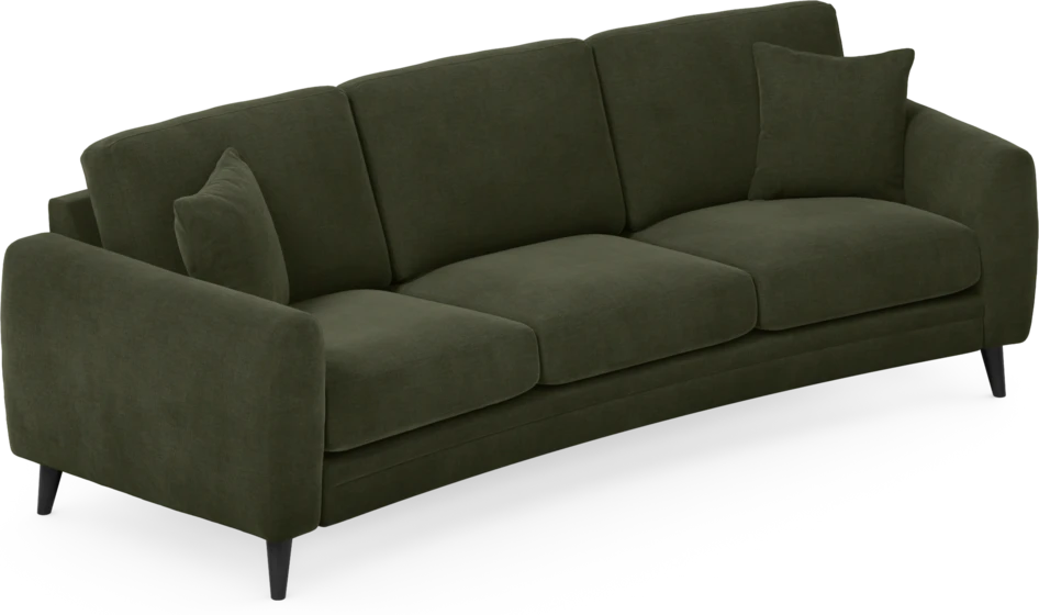 Eden - 3-sits soffa svängd - Grön