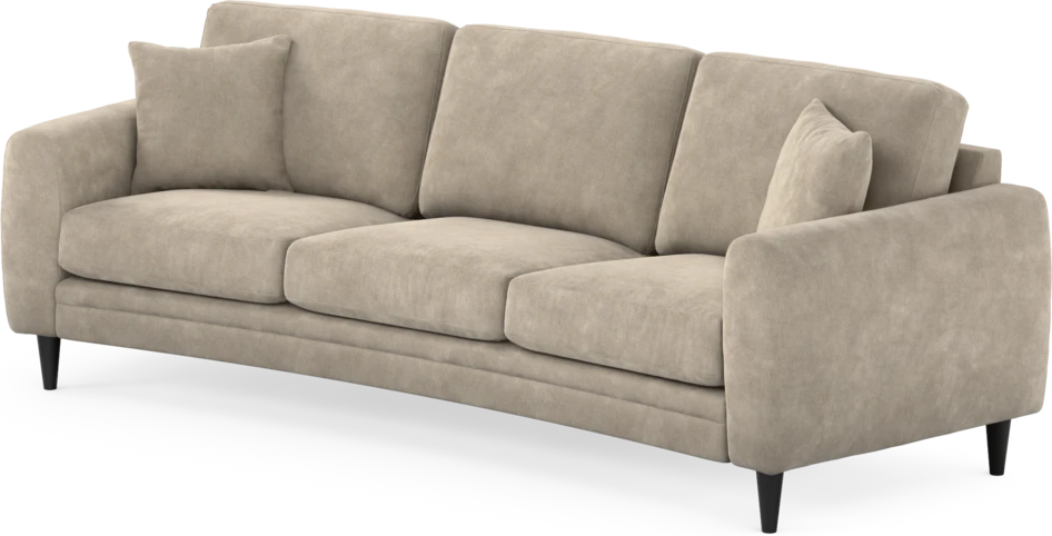 Eden - 3-sits soffa svängd - Beige