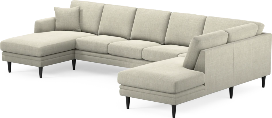 Eden - 3-sits soffa med schäslong vänster och divan höger - Beige