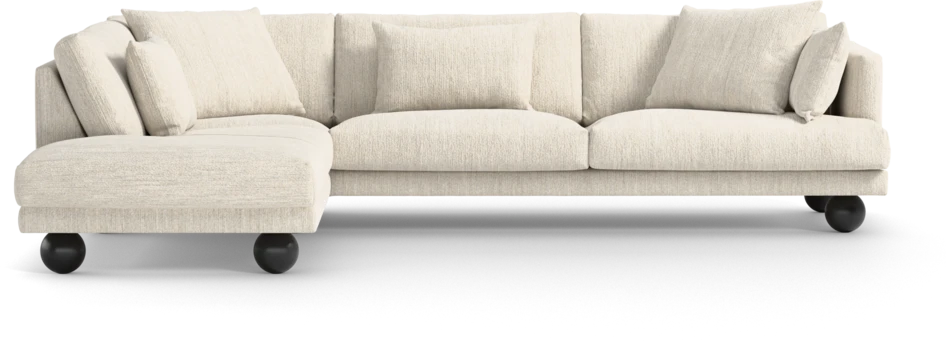 Harper - 3-sits soffa med divan vänster - Vit