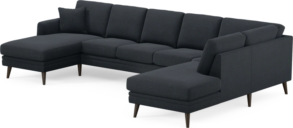 Eden - 3-sits soffa med schäslong vänster och divan höger - Blå
