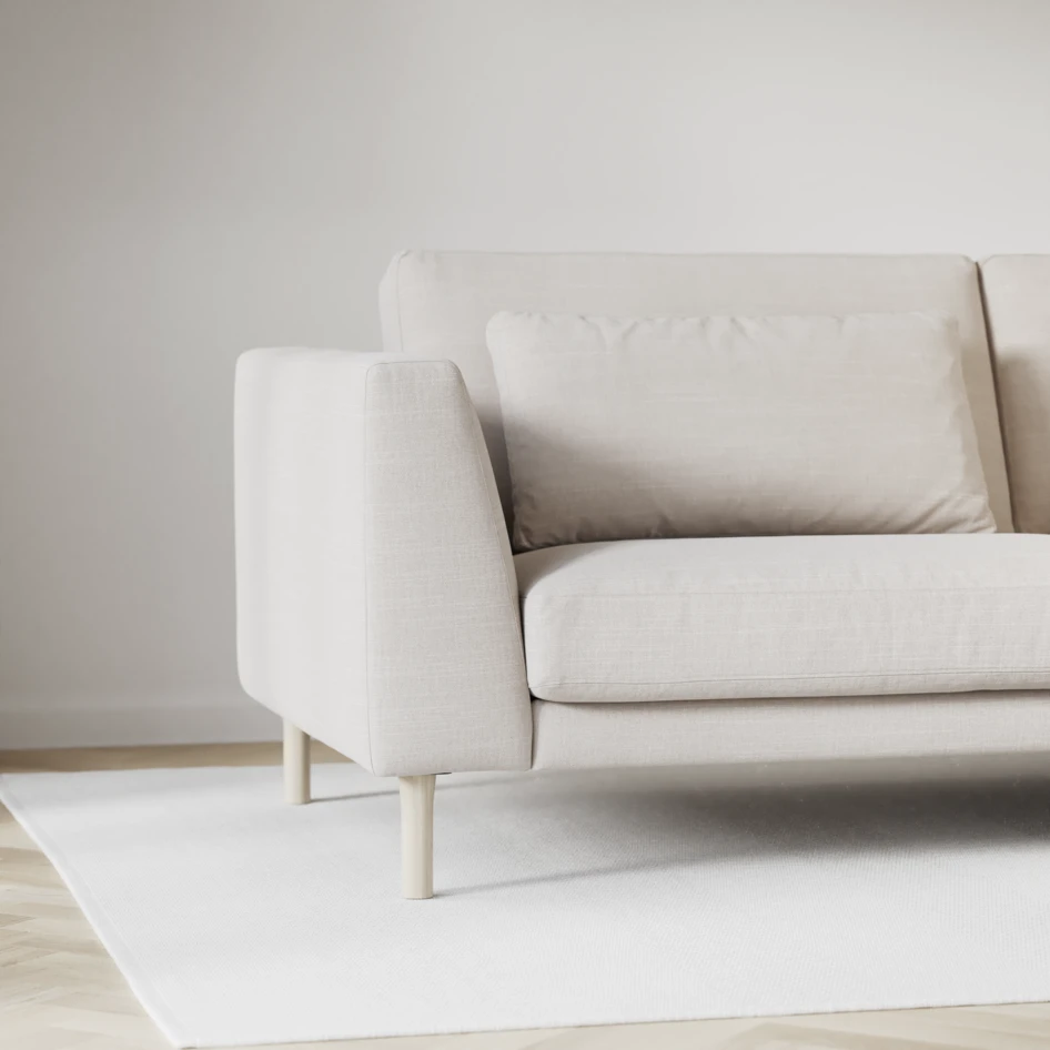 Willow - 4-sits soffa med schäslong vänster, fast klädsel - Beige
