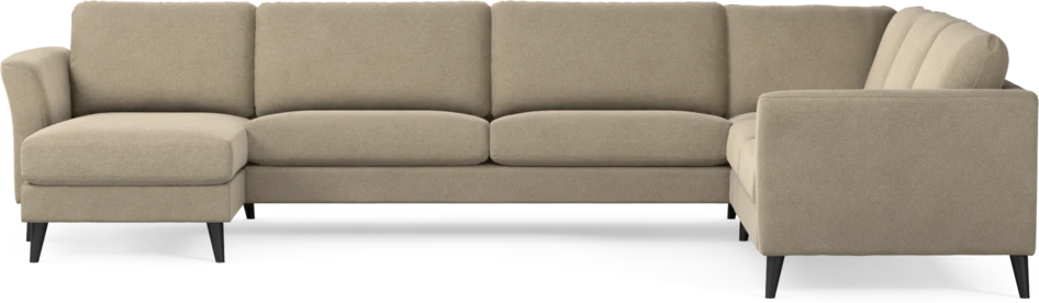Bridge - Hörnsoffa, 3+2-sits med schäslong vänster - Beige