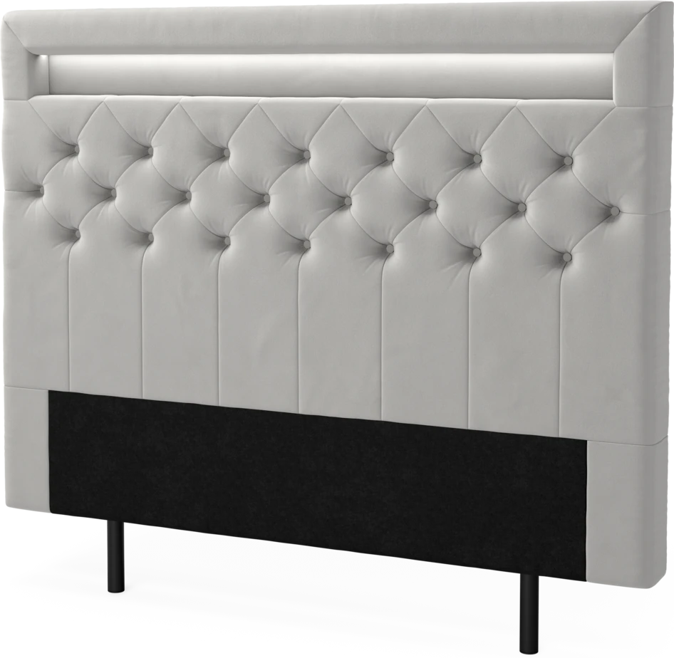 New York led - Sänggavel, 90-210 cm - Grå