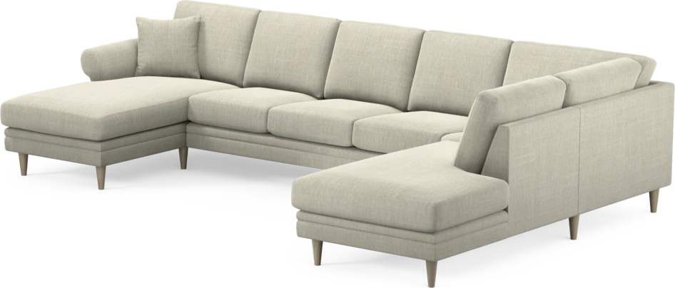 Eden - 3-sits soffa med schäslong vänster och divan höger - Beige