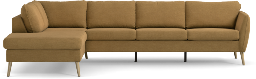 County - 3-sits soffa med divan vänster - Gul