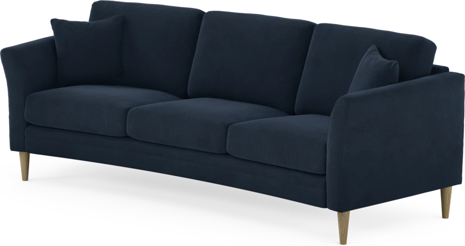 Eden - 3-sits soffa svängd - Blå
