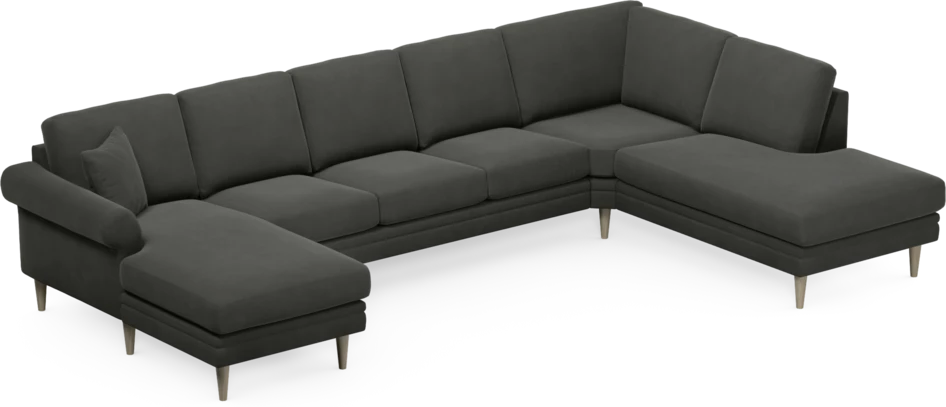 Eden - 3-sits soffa med schäslong vänster och divan höger - Grå