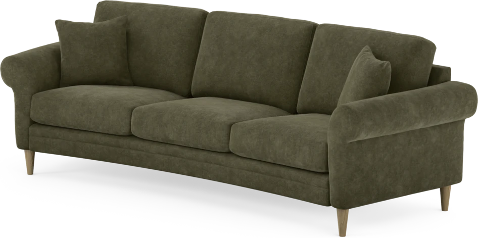 Eden - 3-sits soffa svängd - Grön