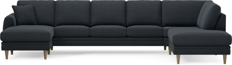 Eden - 3-sits soffa med schäslong vänster och divan höger - Blå