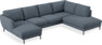 Madison Lux - 2-sits soffa med schäslong vänster och divan höger - Vit