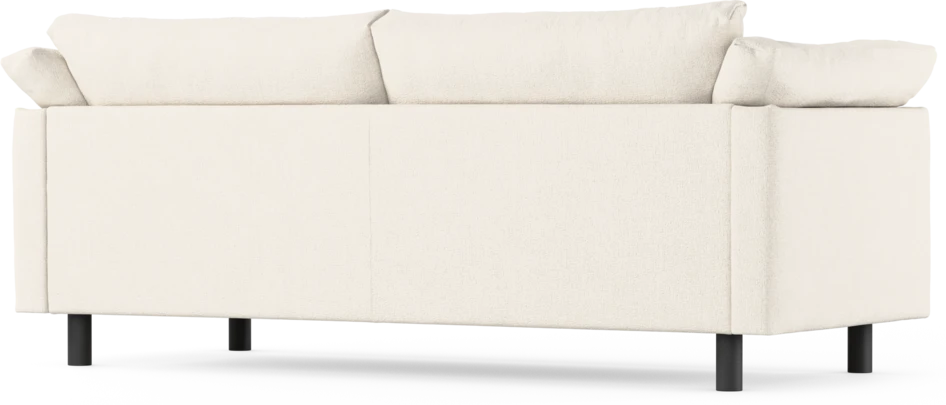 Cherrie - 2,5-sits soffa, hel dyna, fast klädsel - Vit