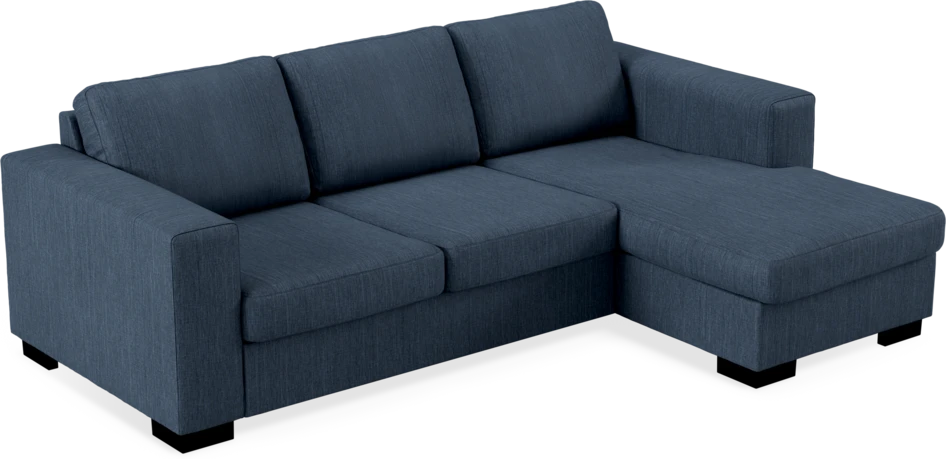 Nevada - 3-sits soffa med flyttbar schäslong - Blå