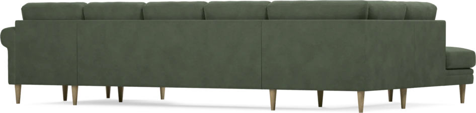 Eden - 3-sits soffa med divan vänster och schäslong höger - Grön
