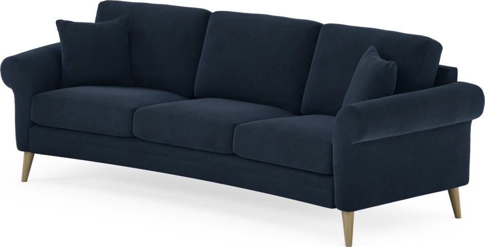 Eden - 3-sits soffa svängd - Blå