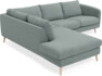 Madison - 2-sits soffa med divan vänster - Turkos