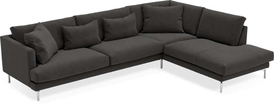 Harper - 3-sits soffa med divan höger - Grå