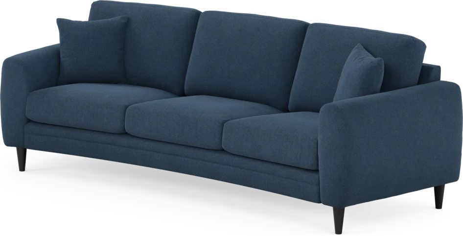 Eden - 3-sits soffa svängd - Blå