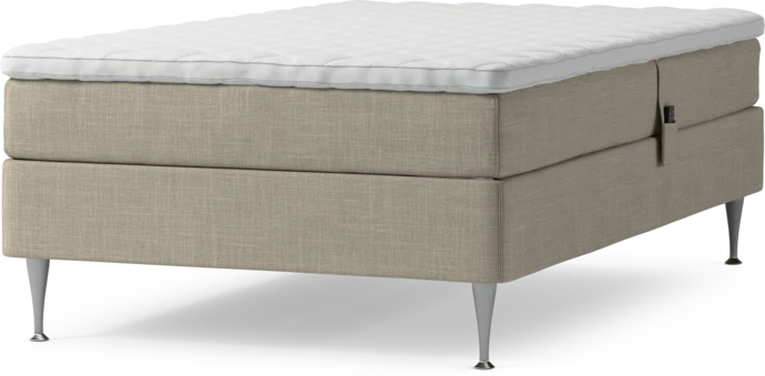 Delux Sense, Ställbar säng, enkelsäng med bäddmadrass och sängben