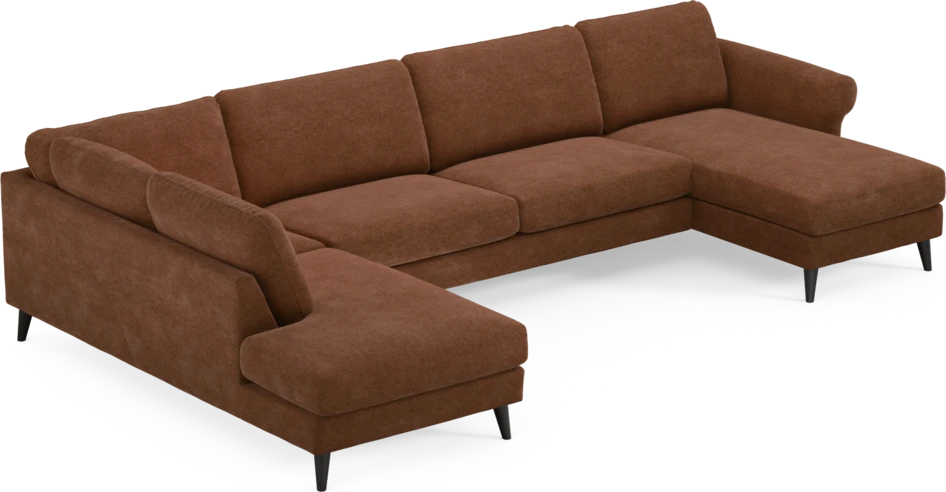 Bridge - 3-sits soffa med divan vänster och schäslong höger - Orange