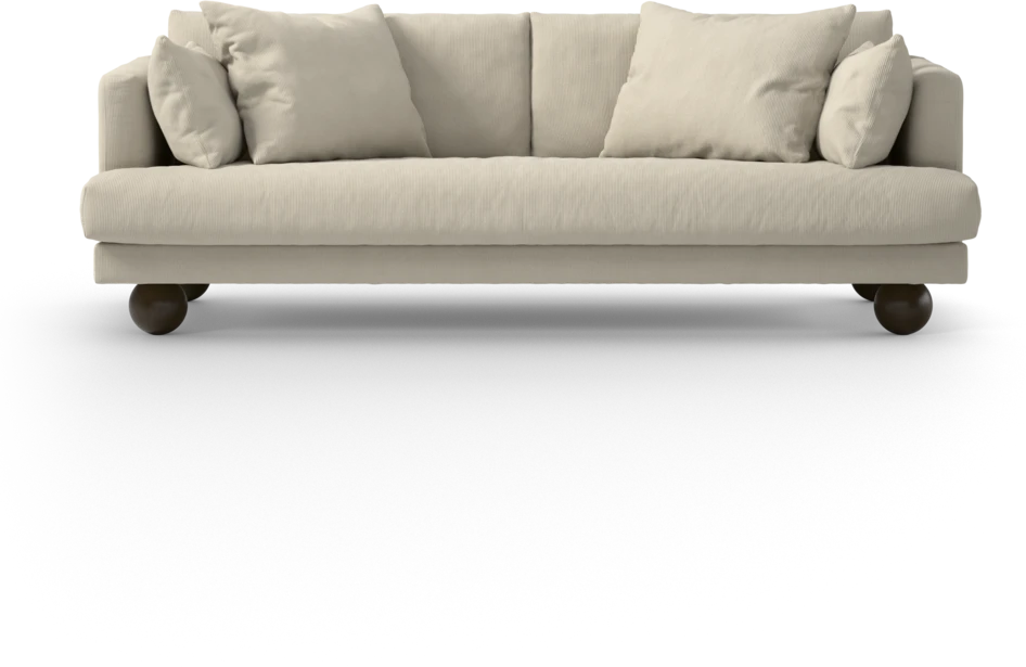 Harper - 3-sits soffa, hel dyna - Vit