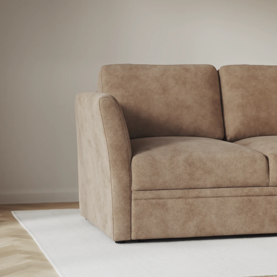 Öland - Bäddsoffa med divan vänster och schäslong höger - Beige