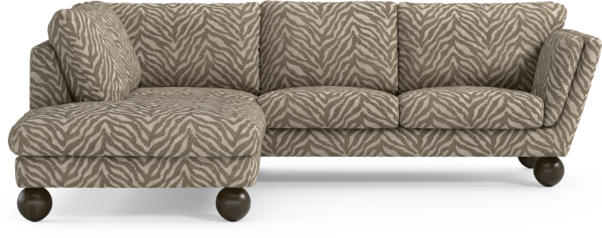 Madison Lux - 2-sits soffa med divan vänster - Brun