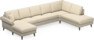 Eden - 3-sits soffa med schäslong vänster och divan höger - Beige