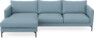 Impression Delux - 3-sits soffa med schäslong vänster - Blå