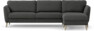Bridge - 3-sits soffa med schäslong höger - Svart