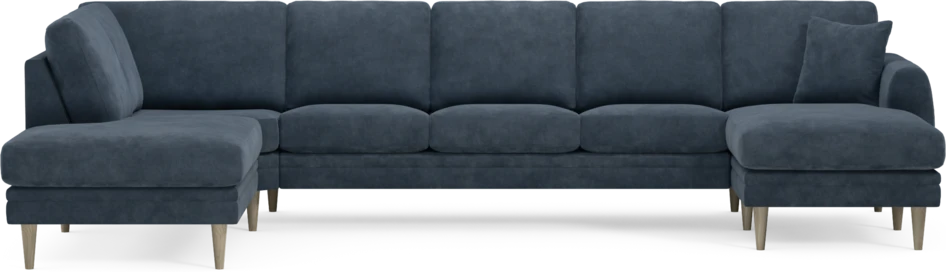 Eden - 3-sits soffa med divan vänster och schäslong höger - Blå