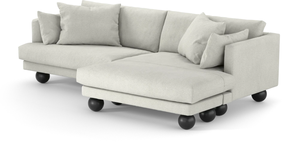 Harper - 4-sits med schäslong XL höger - Vit