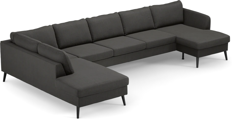 County - 4-sits soffa med divan vänster och schäslong höger - Grå