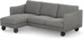 Madison Lux - 2-sits soffa med schäslong vänster - Grå
