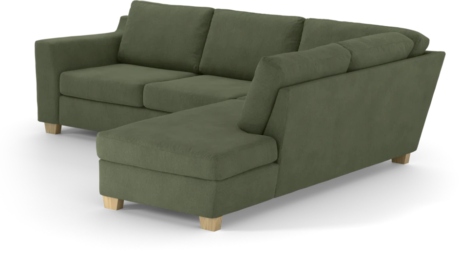Friday - 2,5-sits soffa med divan höger - Grön