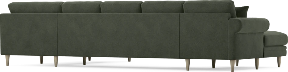 Eden - 3-sits soffa med schäslong vänster och divan höger - Grön