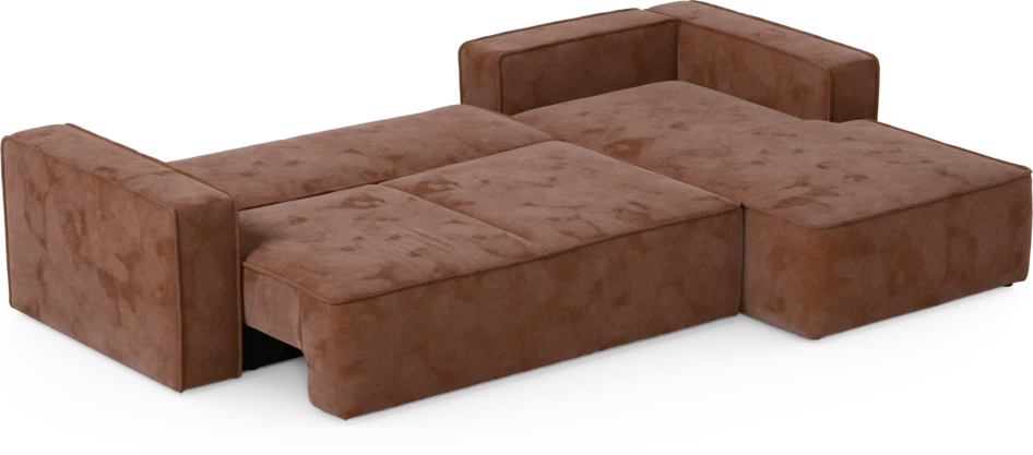 Ide - Bäddsoffa 3-sits med schäslong höger - Orange