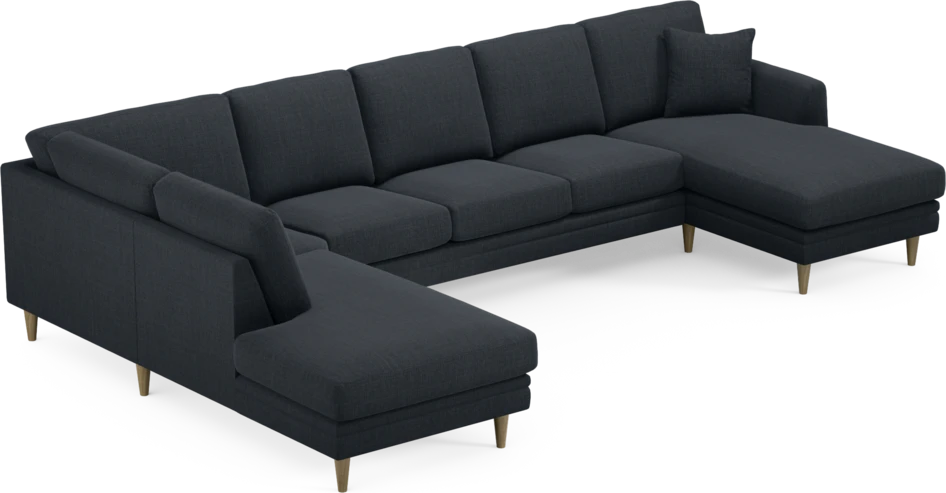 Eden - 3-sits soffa med divan vänster och schäslong höger - Blå