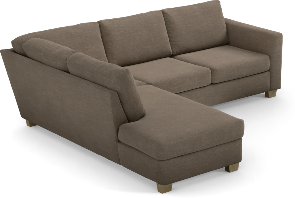 Friday - 2,5-sits soffa med divan vänster - Brun