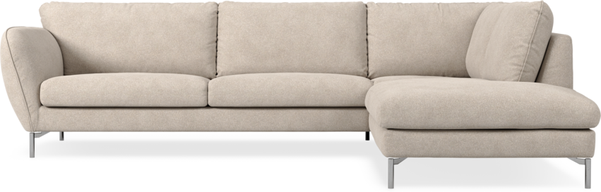 Madison Lux - 3-sits soffa med divan höger - Vit