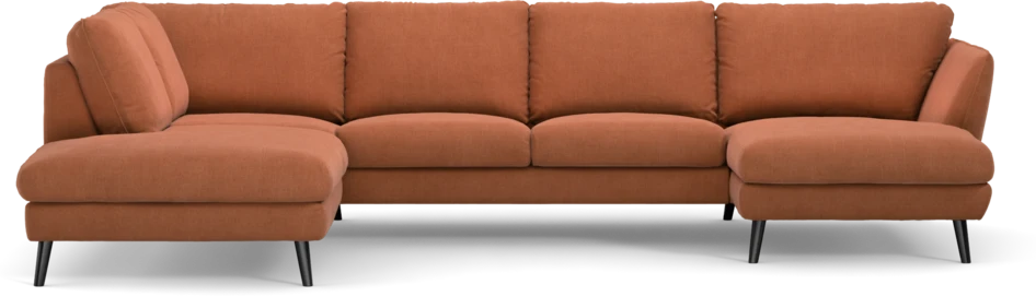 Madison Lux - 2-sits soffa med divan vänster och schäslong höger - Orange