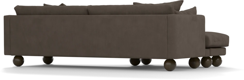 Harper - 4-sits med schäslong XL vänster - Brun