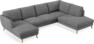 Madison Lux - 2-sits soffa med schäslong vänster och divan höger - Vit