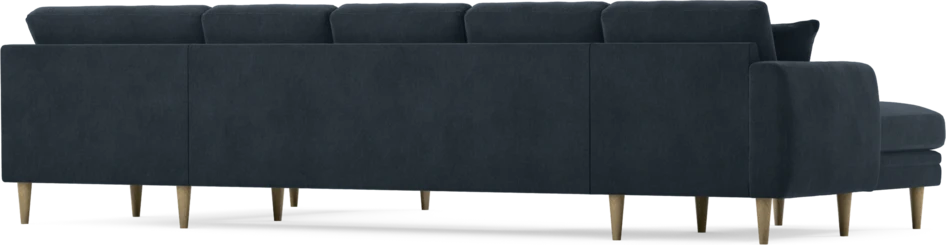 Eden - 3-sits soffa med schäslong vänster och divan höger - Blå