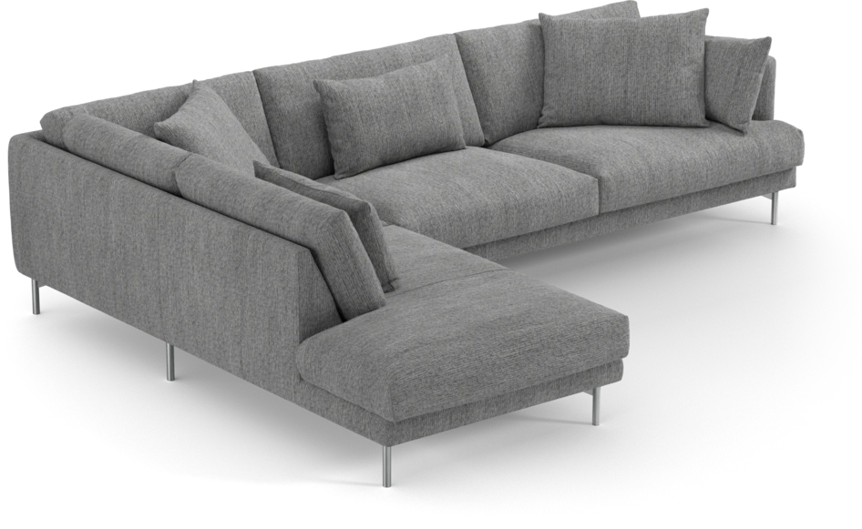 Harper - 3-sits soffa med divan vänster - Grå