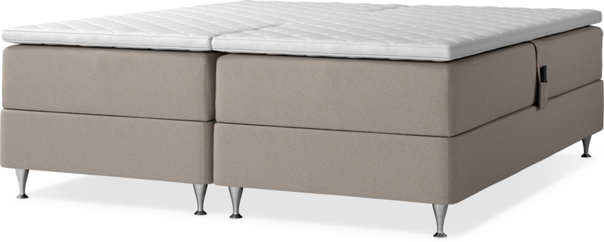 Delux Dream - Ställbar säng, dubbelsäng med bäddmadrass - Beige