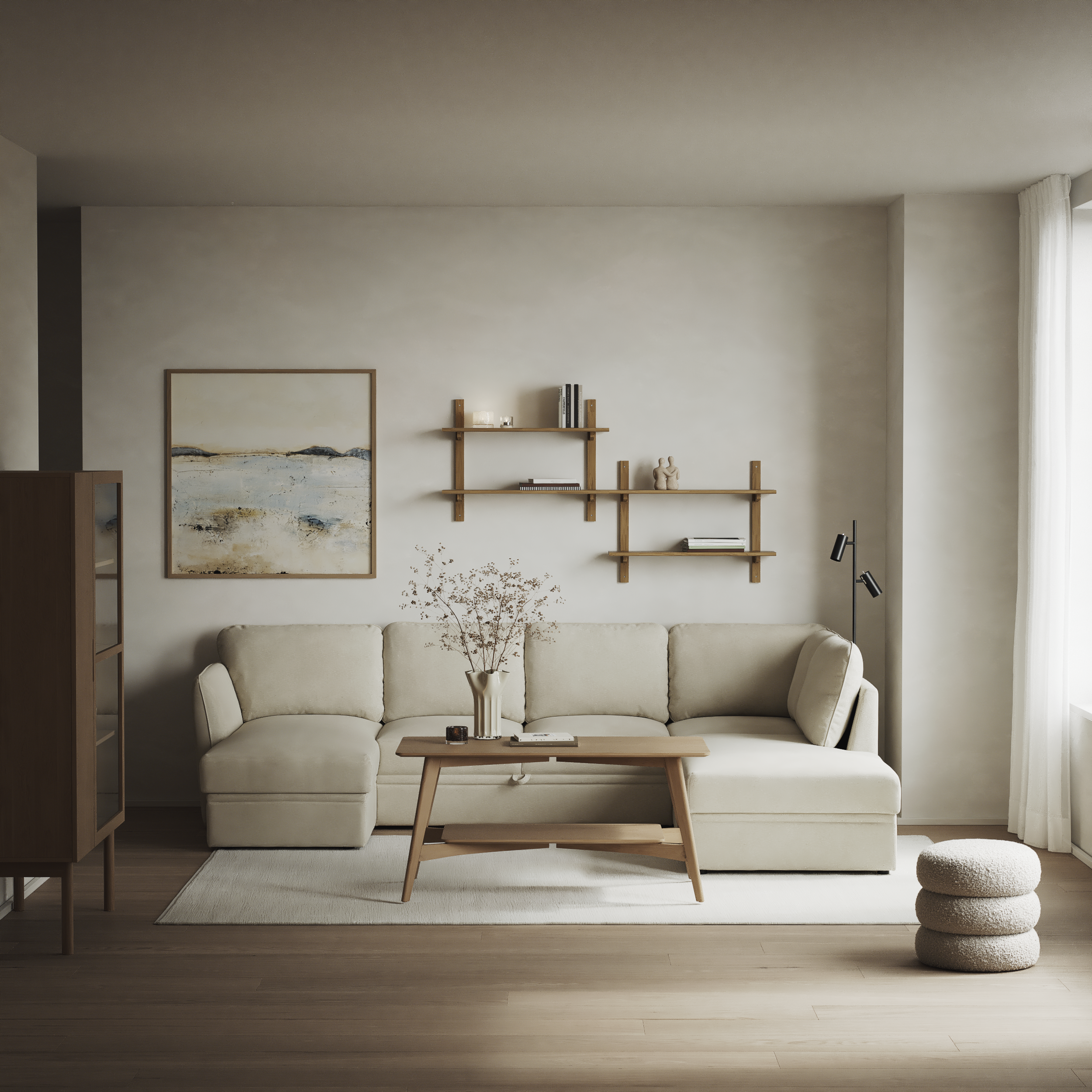Öland - Bäddsoffa med schäslong vänster och divan höger - inspiration