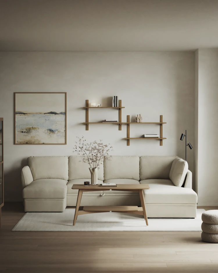 Öland - Bäddsoffa med schäslong vänster och divan höger - inspiration